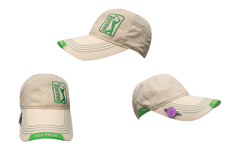 【青松高爾夫】PGA眉配綠線防潑水帽(米)PHE10152
