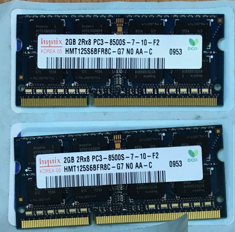 筆電記憶體 蘋果原廠  2G DDR3-1066  hynix晶片