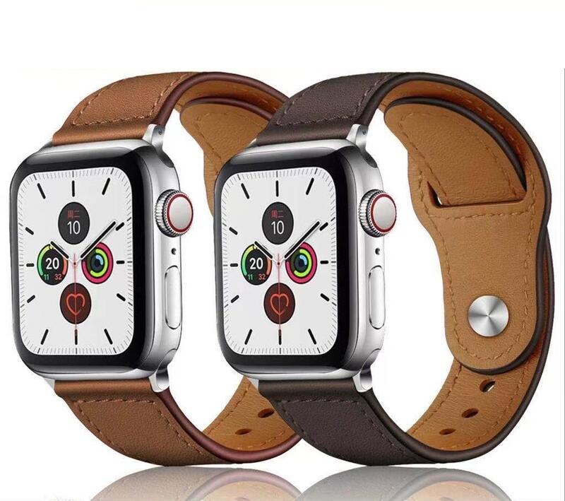 apple watch 通用款 仿真皮錶帶 牛皮錶帶 替換錶帶 質感 素面 皮革 38mm 40mm 44mm 42mm