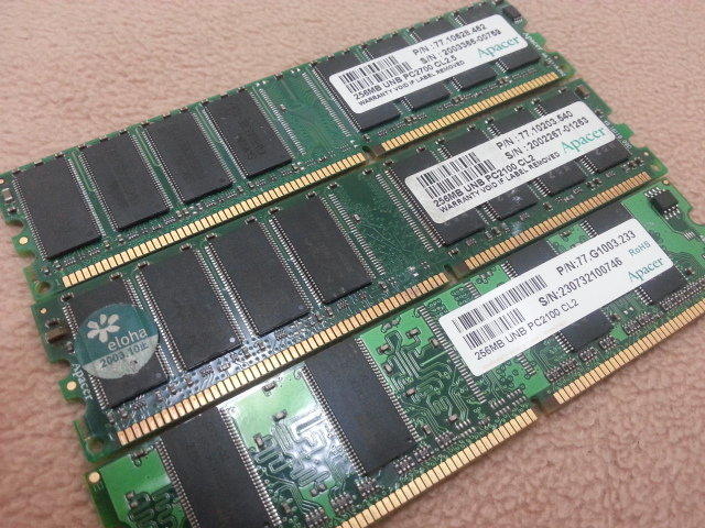 ($70) 宇瞻記憶體 256MB SDRAM/PC2100/PC2700/Apacer/雙面顆粒