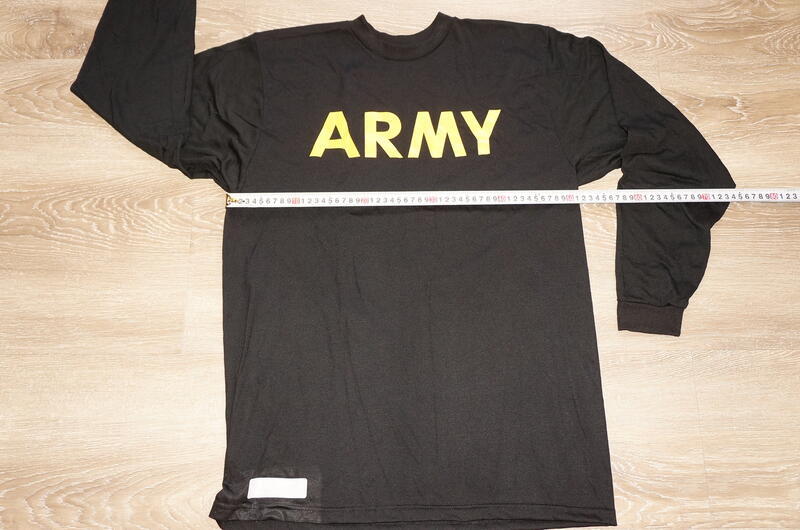 全新新版美國陸軍US ARMY公發運動長袖T-shirt M號黑色