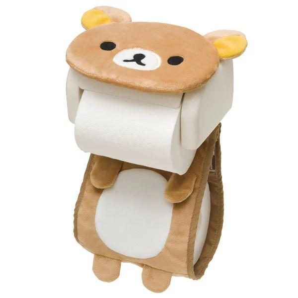 日本正版SAN-X懶懶熊造型絨衛生紙捲紙蓋