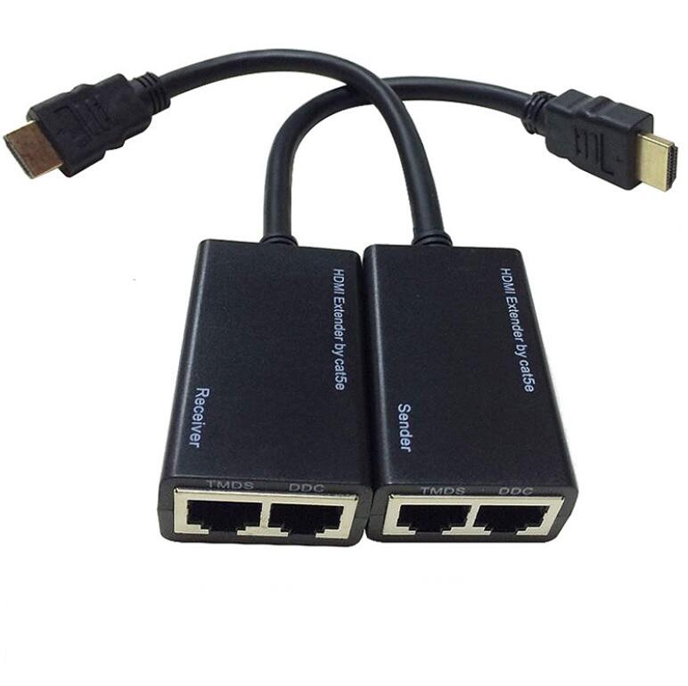 【勁昕科技】HDMI延長器30米HDMI轉RJ45雙網線網路信號放大器