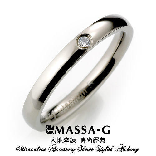 MASSA-G DECO系列 【U Collocation】雪白銀 鈦金戒