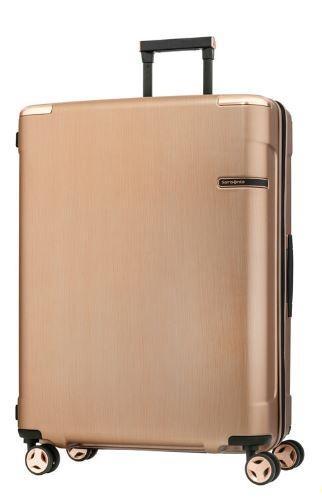 破盤王 Samsonite 新秀麗 28吋 Evoa 硬殼行李箱 玫瑰金 雙層防盜拉鍊設計