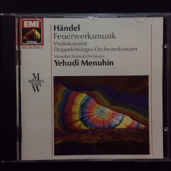 Handel韓德爾-皇家煙火/小提琴協奏曲 曼紐因小提琴 1990年瑞典全銀圈版無ifpi