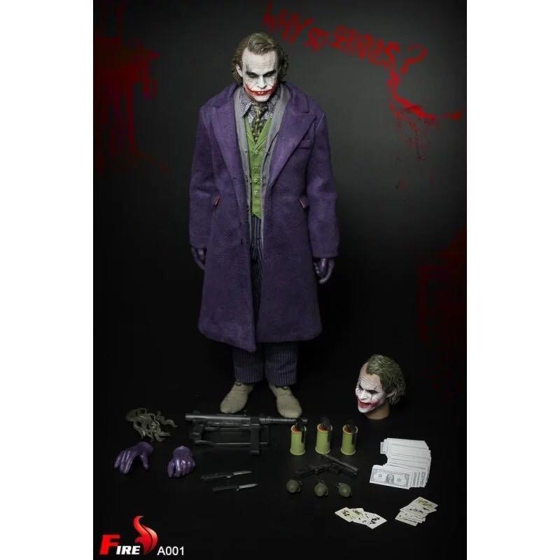 James room#FIRE A001 1/6 紫色大衣版本 蝙蝠俠 小丑套裝 雙頭雕+配件包 接單中