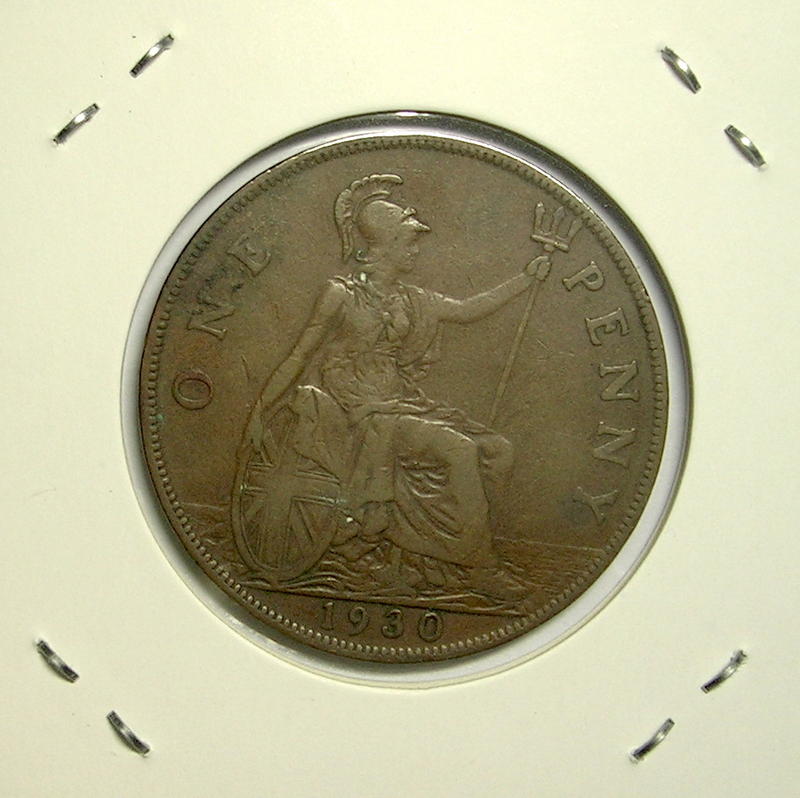 英國 1930 GEORGIVS V - 1 P 銅幣-153