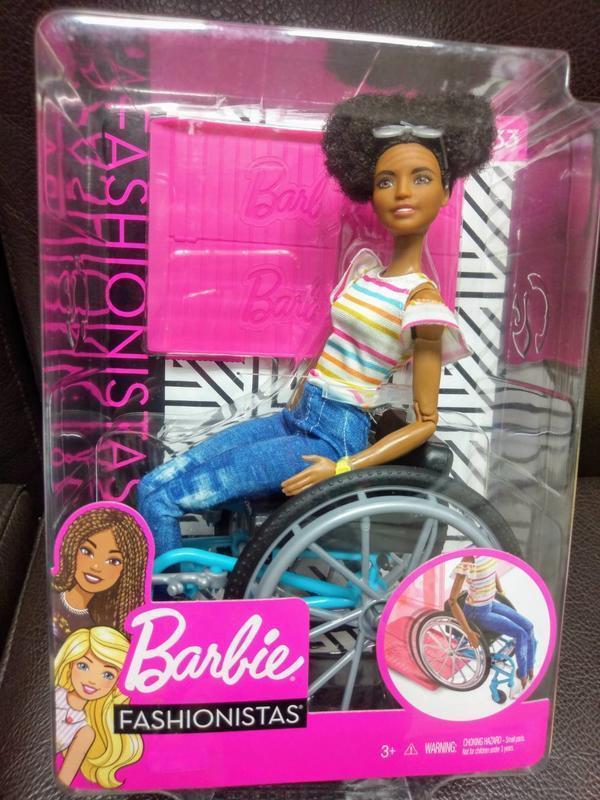 現貨已售可代購請詢價：Barbie fashionistas 22關節體 黑肌膚輪椅芭比