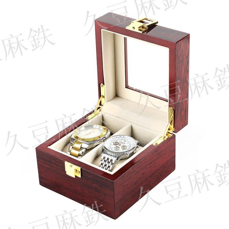 實木 原木烤漆 2入 手錶 收藏盒 展示盒 手錶盒 收納盒 珠寶盒 BA005 另售 3入 6入 8入