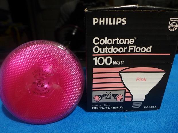 庫存便宜賣 PHILIPS Colortone Flood 120v 100w Pink 飛利浦 泛光燈 100w 粉紅