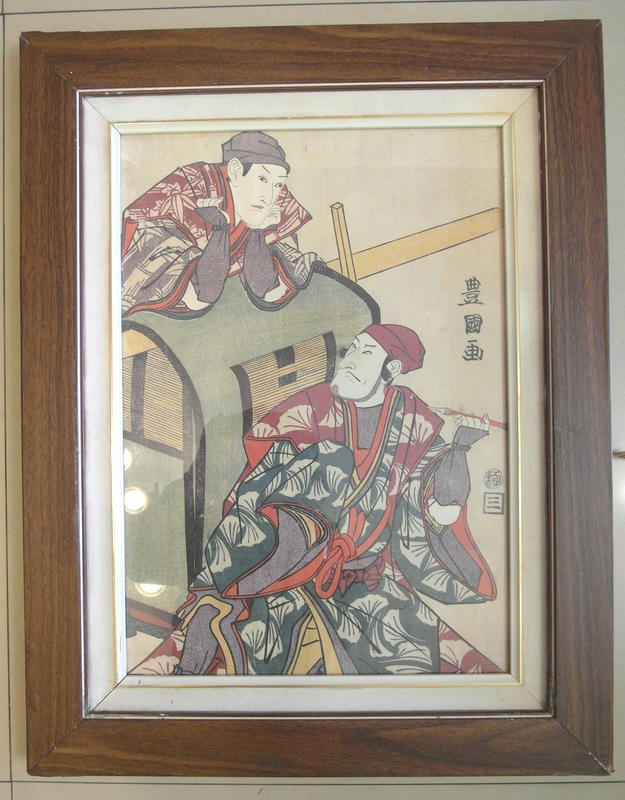 早期 日本 浮世繪 風俗畫 不含匡尺寸：３０＊４２cm