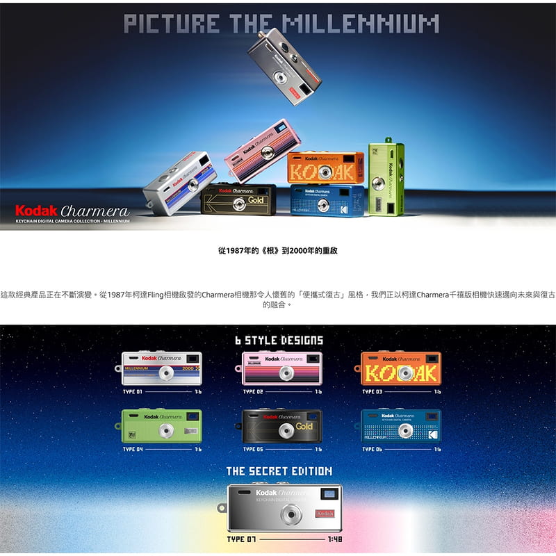 【攝界】現貨 第二彈 千禧版 柯達 Kodak 迷你數位相機 盲盒相機 鑰匙圈 拇指相機 mini 復古 交換禮物