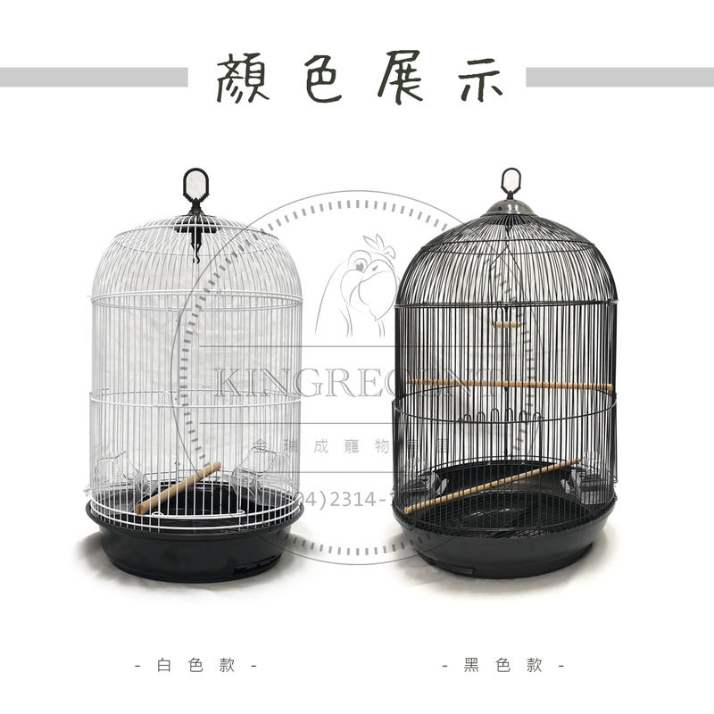 金瑞成鳥園->烤漆圓型鳥籠821/台灣製/有腳架可搭配/適合玄鳳、愛情、小 
