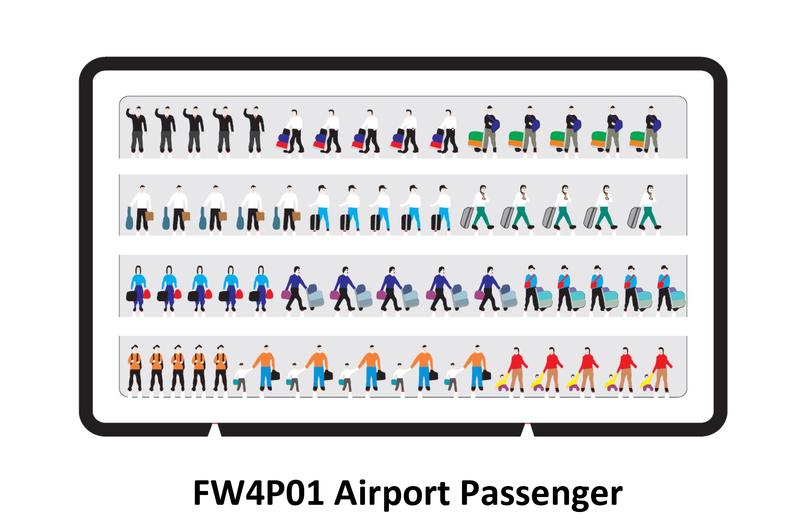 [RBF] 現貨 機場微景 FW 1/400 通用 人物 人偶 金屬蝕刻片 機場乘客 (60人)