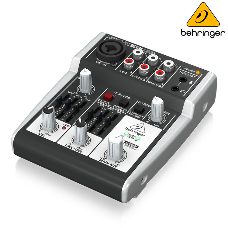 【三木樂器】德國 Behringer 耳朵牌 XENYX 302USB 五軌混音器 兼錄音介面 EQ調整 內錄功能 監聽