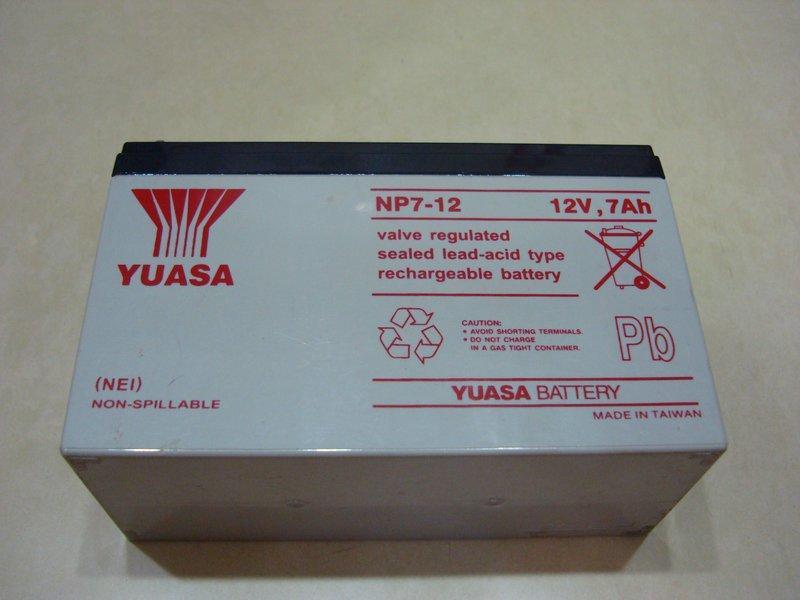 YUASA湯淺NP7-12 UPS電池/不斷電系統電池(WP7.2-12,GP1272,NPW36-1 BC7-12