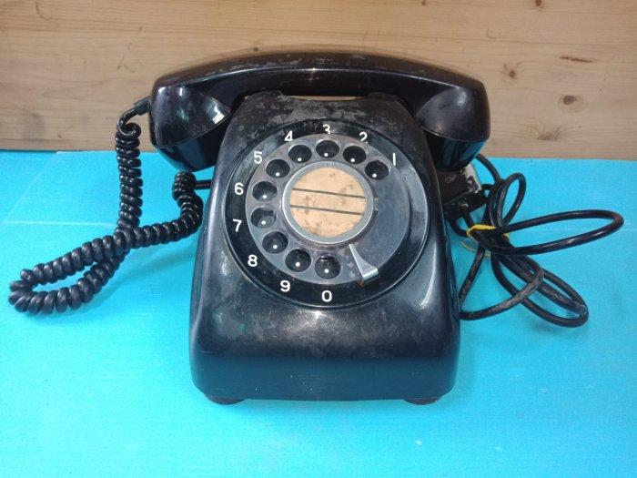庄腳柑仔店~早期650型轉盤式輪盤式黑色電話機