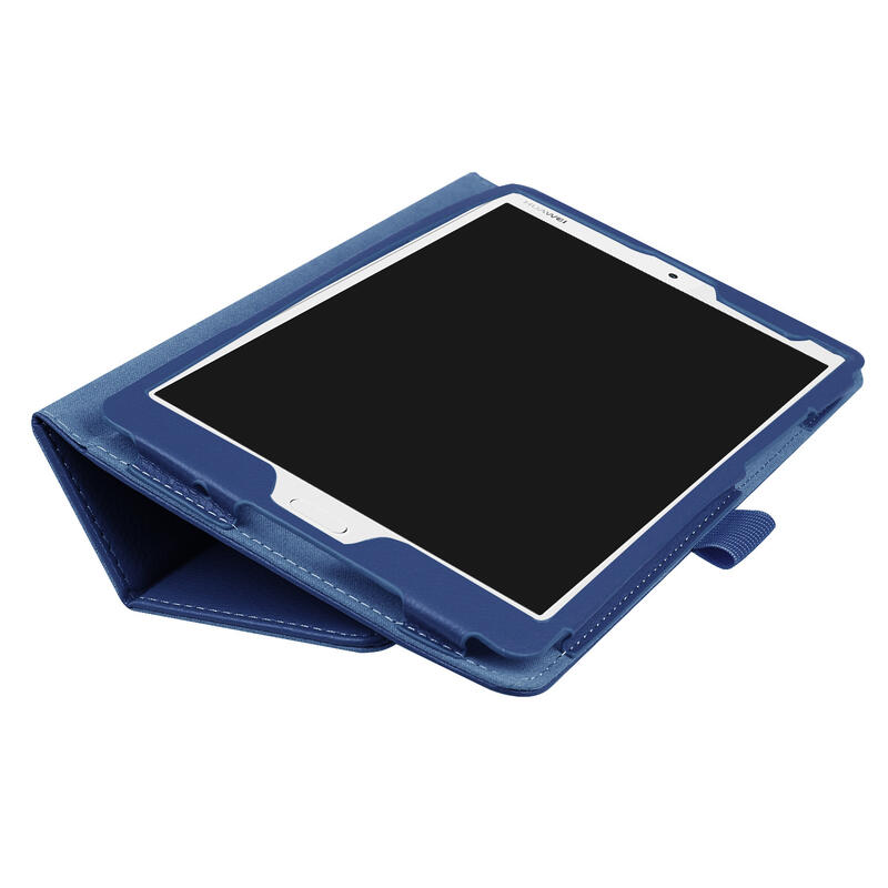  GMO  2免運Apple蘋果iPad 2 3 4代9.7吋兩折支架款翻蓋皮套防摔殼套保護殼套 深藍