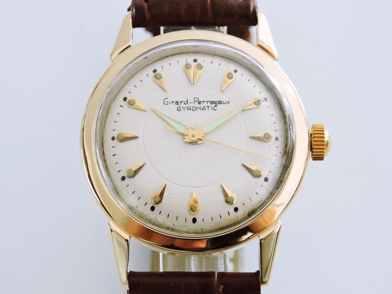 瑞士真品 正14K金 Girard Perregaux GP 芝柏 自動上鍊機械古董錶 男錶