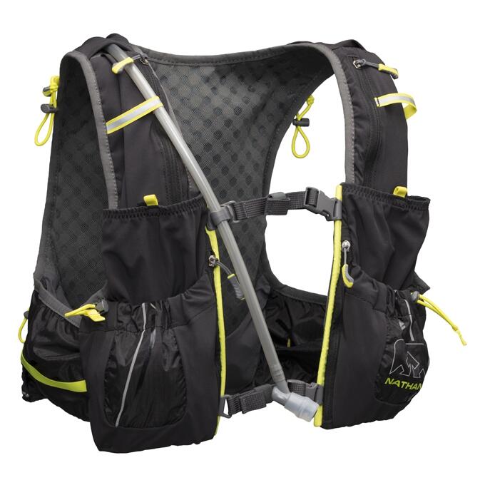 NATHAN-VaporAir2輕量超馬水袋背包(黑/黃).騎跑泳者送汗樂導汗套頭式單色頭帶