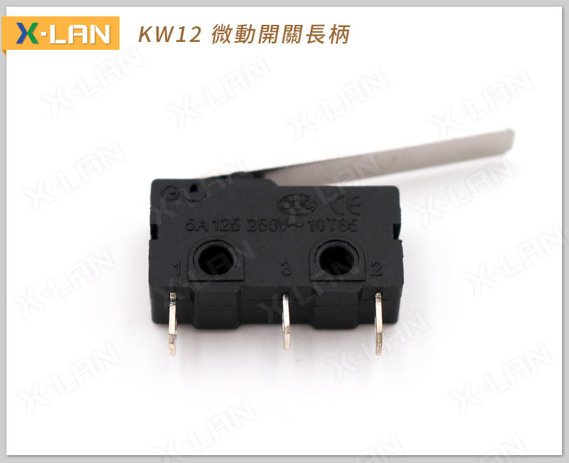 [X-LAN] 微動開關 KW12 5A 250V 長柄 28mm