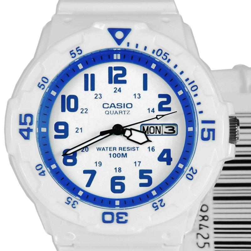 CASIO WATCH 卡西歐潛水潮流風格地中海藍白指針石英腕錶 型號：MRW-200HC-7B2VDF【神梭鐘錶】