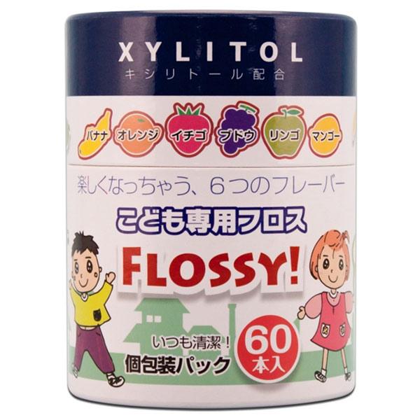 ＊潔西小舖＊日本阿卡將 XYLITOL FLOSSY 兒童牙線/水果牙線 60支入 1歲起