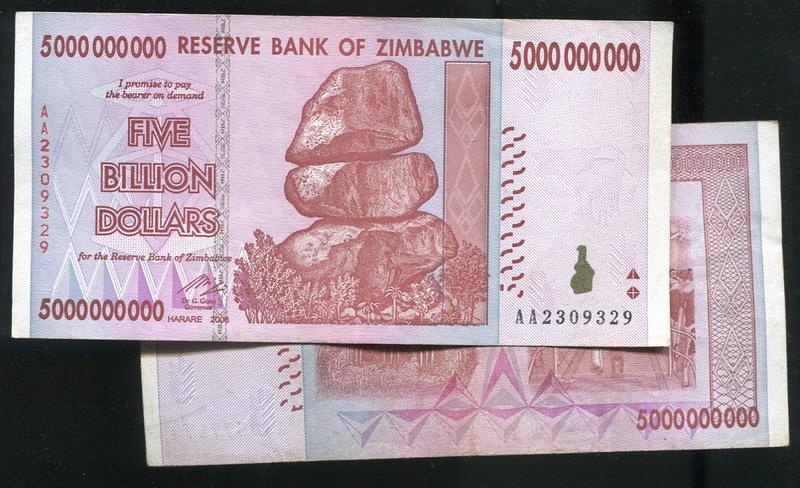 現貨 ZIMBABWE（辛巴威50億紙幣），P84 ，5-BILLION，2008，品相極美XF