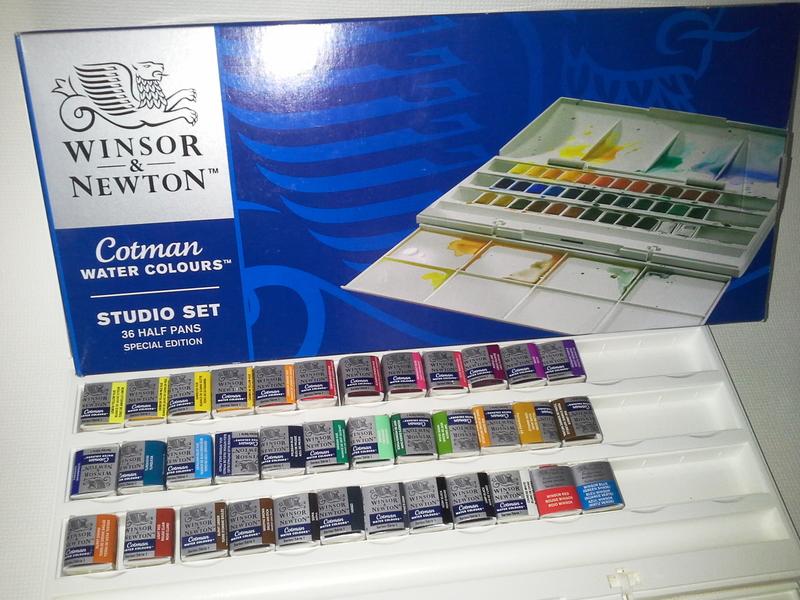 WINSOR＆NEWTON 温莎牛顿Cotman歌文塊狀水彩颜料 36色