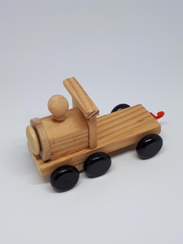 [漢娜熊黏土手作]木製小火車 兒童美術彩繪 親子黏土DIY