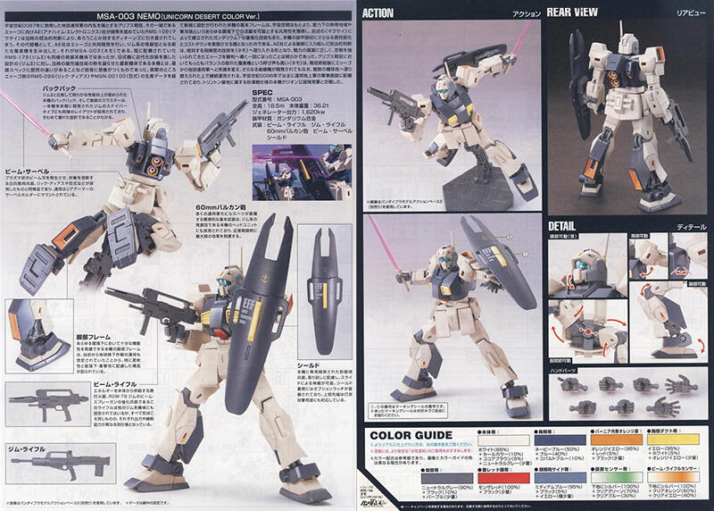 【鋼普拉】現貨 BANDAI 鋼彈UC HGUC 1/144 #164 MSA-003 NEMO 尼摩 沙漠配色