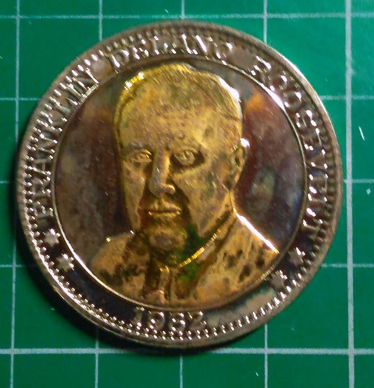 外國 各式代幣紀念章  非錢幣 特價代幣 美國總統羅斯福 品相如圖 @H1045