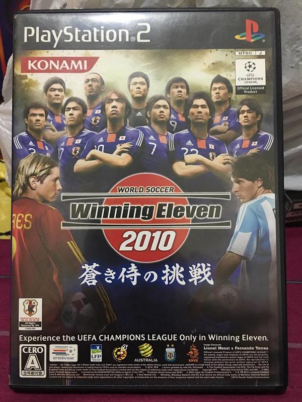 自有收藏 日本版 PS2主機遊戲光碟 世界足球勝利十一人 2010 Winning eleven 2010 蒼き侍の挑戦