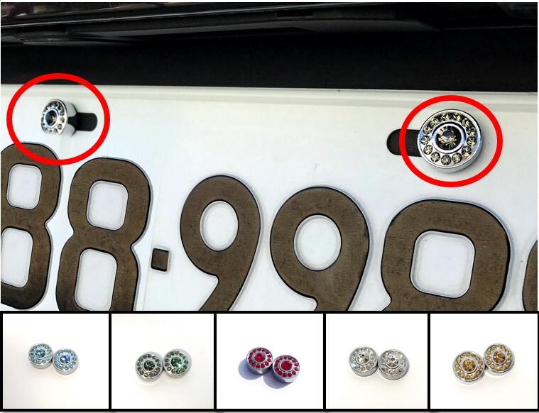 圓夢工廠 GOGORO gogoro 改裝 牌照螺絲貼 車牌螺絲貼 鑲鑽 質感水鑽色系