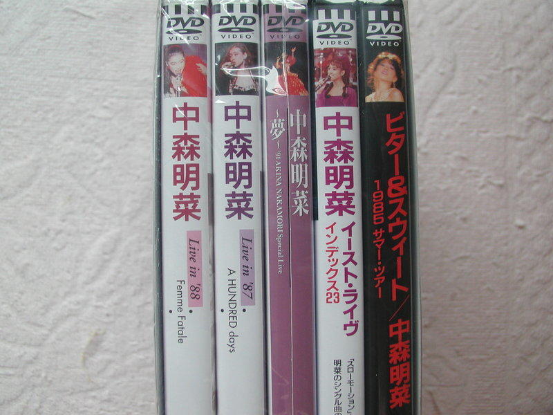 代購中森明菜5.1 Audio Remaster 演唱會精選日本製原版5片裝DVD收藏版