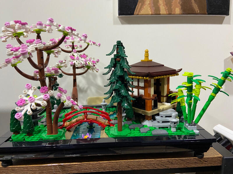 【已組裝】樂高LEGO 10315 寧靜庭園日式小屋風雅日本小橋流水 