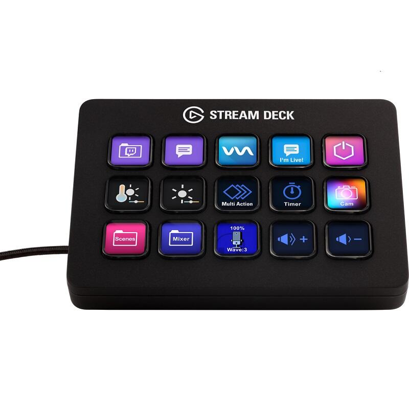 米特3C數位–Elgato STREAM DECK MK.2 黑/白/視頻直播操作控制台