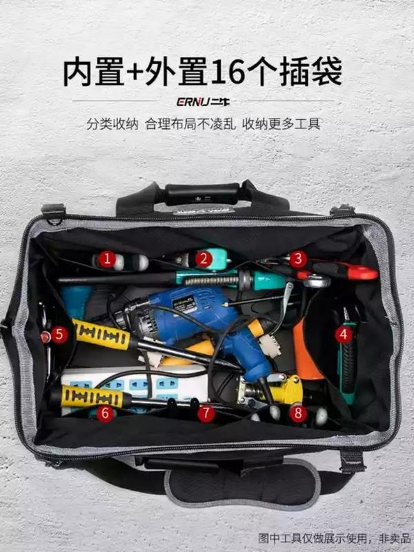 綸綸專業五金用品 16吋電工维修工具包 （速出貨）多功能加厚工具袋 大號木工專用單肩安装工作