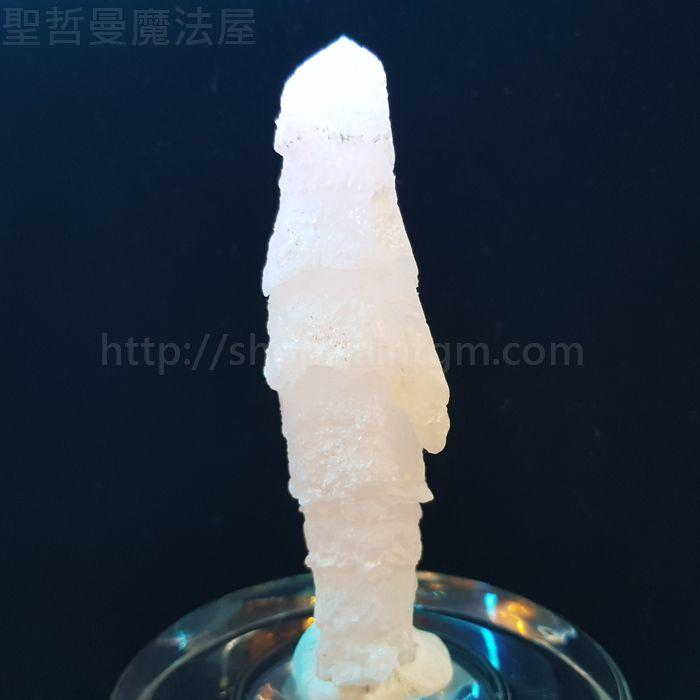 粉紅寶塔冰晶石柱狀單晶190708-20(有螢光反應)~湖南郴州