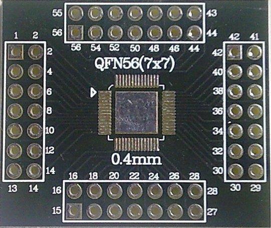[數位DIY] QFN56(7x7) TO DIP 0.4mm轉接板