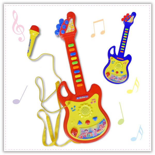 【winshop】B2144 吉他麥克風組/烏克麗麗/音樂玩具/兒童學習吉他/電吉他/ST玩具認證合格