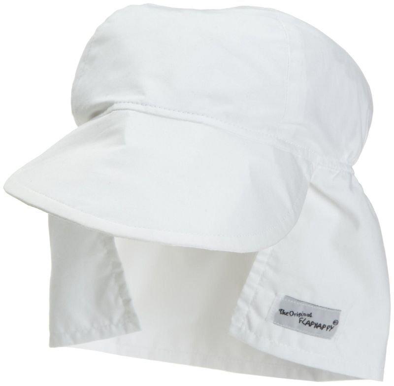 A買網▼ Flap Happy Flap Hat (美國製 兒童專用防曬帽/遮陽帽/遮脖帽/抗UV/ 白色 S號約0~6月適用)