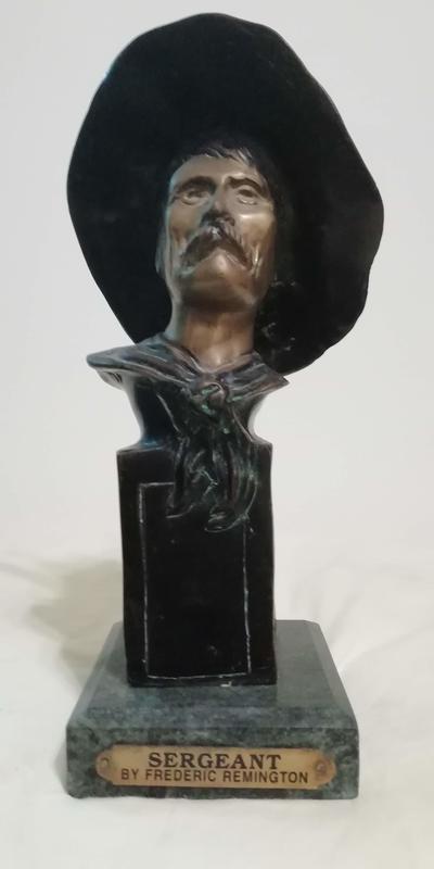 The Sergeant 胸像 青銅雕像Frederic Remington 雕刻 複製品 bronze statue