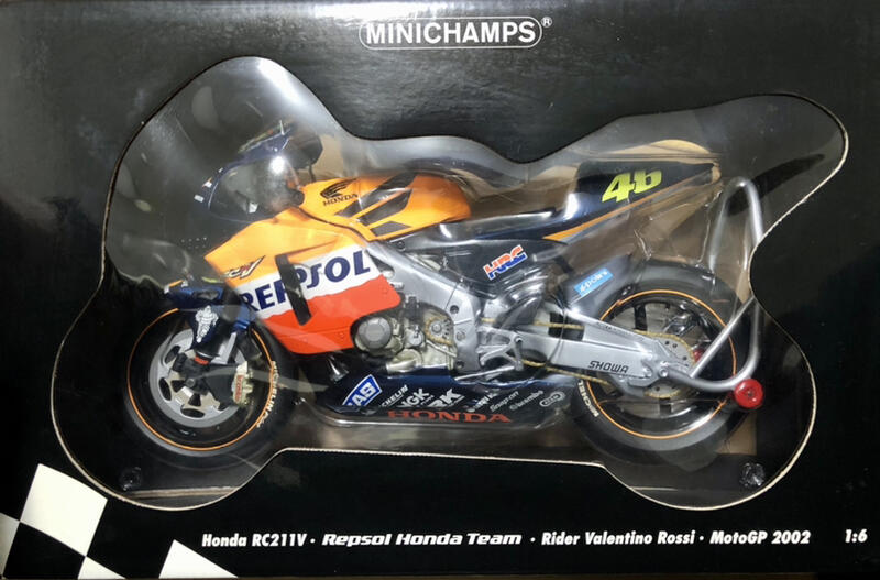 現貨］Minichamps 1/6 Repsol Honda RC211V Rossi MotoGP 2002 | 露天