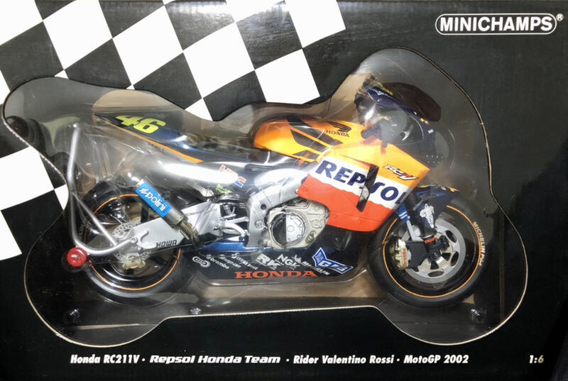 現貨］Minichamps 1/6 Repsol Honda RC211V Rossi MotoGP 2002 | 露天