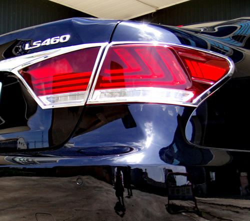 圓夢工廠 Lexus LS460 LS460L LS600hL 2012~2017 鍍鉻銀改裝車燈框飾貼 後燈框 尾燈框