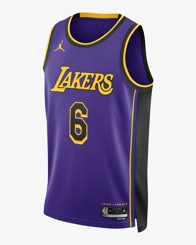 S.G NIKE NBA DRY DO9530-505 LEBRON JAMES LAKERS 紫色 湖人隊 球衣