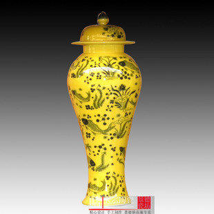 EZBUY-景德鎮陶瓷器 復古家居裝飾 將軍灌花瓶擺設 創意工藝 禮品擺件