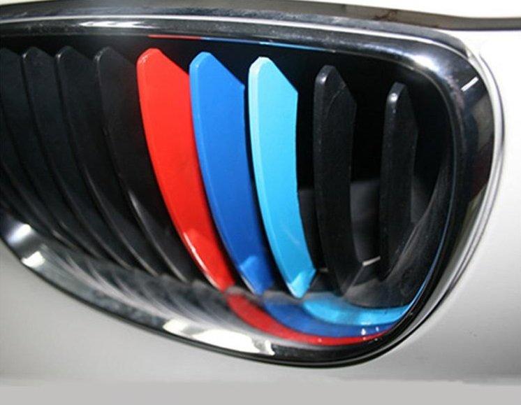 現貨款)))BMW改裝中網車貼/三色貼E36 E39 E46 E87 F01 F02 F10 F20 F30 F13